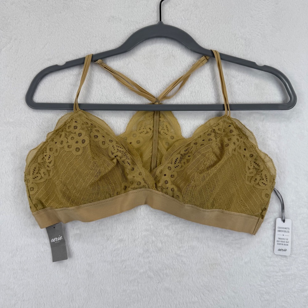 Aerie Lace Padded Bralette Removable Pads Lingerie Women's Bra US L